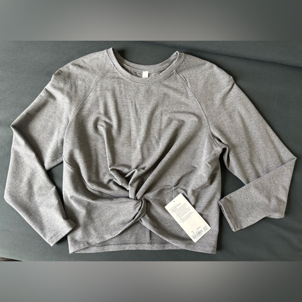 Lululemon Tuck & Gather Pullover Top - Heather Mod Black - Women’s Size 10 - NWT